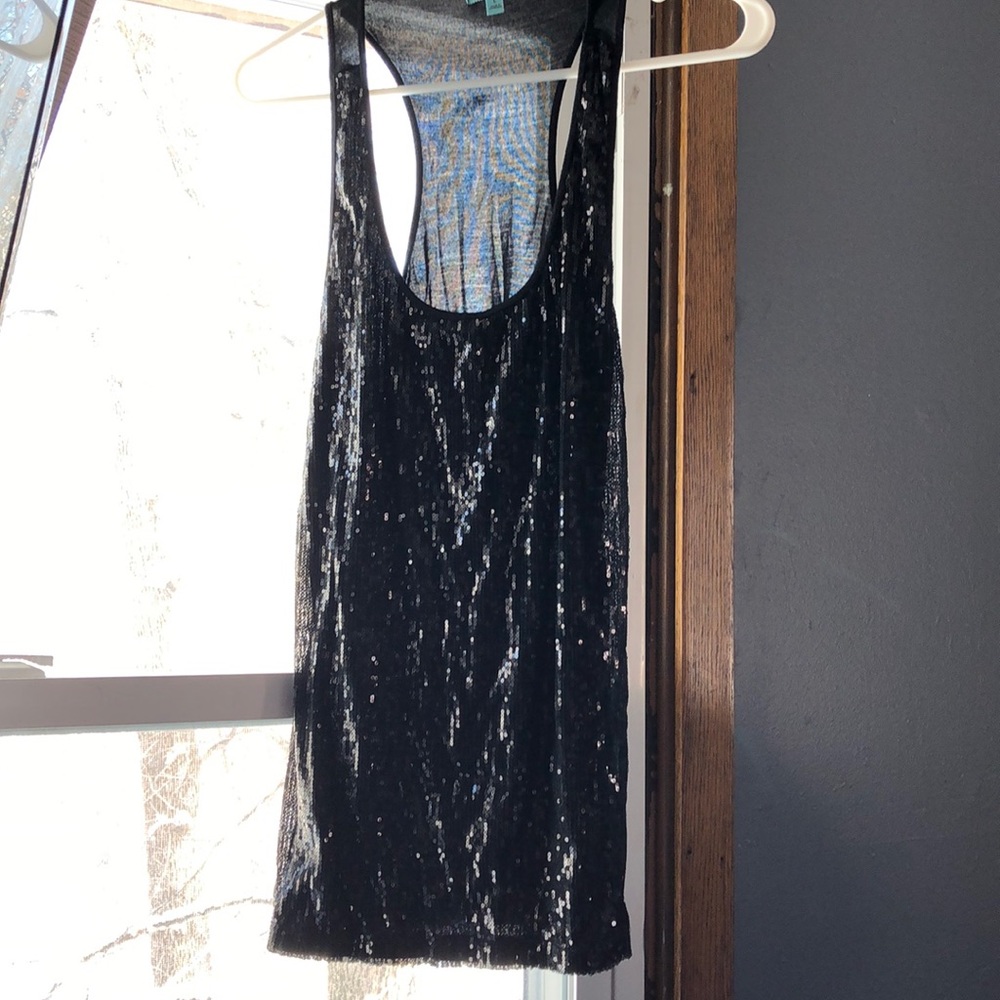 Black sparkle tank top